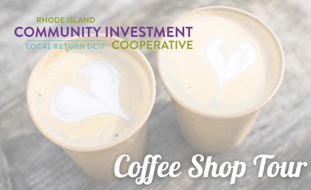 Photo of two lattes (with white hearts). Headline reads "Making the (G)rounds Coffee Shop Tour."