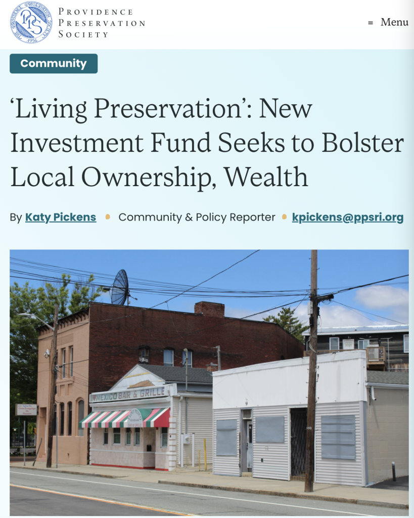 Screenshot of article on PPS website